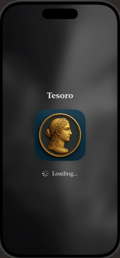 The Tesoro calendar showing a month of transactions.